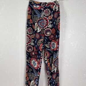 Boden Pants Womens Size 4 Navy Floral Elastic‎ Waist Pockets Light Pull On Harem